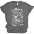 Cozy Bear Reading Hibernate With a Book Unisex Jersey T-Shirt