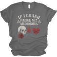 If I Crash Pause My Audiobook Lovers Dark Romance Spicy Book Unisex Jersey T-Shirt If I Crash Pause My Audiobook Lovers Dark Romance Spicy Book Unisex Jersey T-Shirt