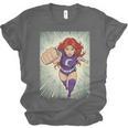 The Crimson Crescent 90s Retro Comic Book Superheroine Art Unisex Jersey T-Shirt The Crimson Crescent 90s Retro Comic Book Superheroine Art Unisex Jersey T-Shirt
