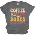 Crochet Coffee Reading Books Crocheter Crocheting Unisex Jersey T-Shirt Crochet Coffee Reading Books Crocheter Crocheting Unisex Jersey T-Shirt