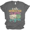 Crochet And Reading Crocheter Bookish Crocheting Book Lover Unisex Jersey T-Shirt