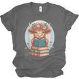 Cute Baby Highland Cow Reading Book Bookworm For Men Women Unisex Jersey T-Shirt Cute Baby Highland Cow Reading Book Bookworm For Men Women Unisex Jersey T-Shirt