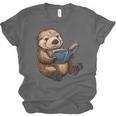 Cute Book Sea Otter Unisex Jersey T-Shirt