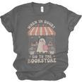 Cute Bookstore Ghost Retro Women Book Lovers Unisex Jersey T-Shirt