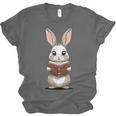 Cute Bookworm Bunny Reading For Kids And Teachers Unisex Jersey T-Shirt