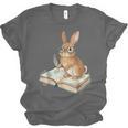 Cute Bunny Reading Book Glasses Bookworm Unisex Jersey T-Shirt
