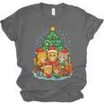 Cute Cats Reading Books Christmas Tree Unisex Jersey T-Shirt