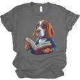 Cute Dog Basset Hound Reading Book Unisex Jersey T-Shirt Cute Dog Basset Hound Reading Book Unisex Jersey T-Shirt