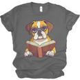 Cute Dog Boxer Reading Book Unisex Jersey T-Shirt Cute Dog Boxer Reading Book Unisex Jersey T-Shirt