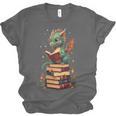 Cute Dragon Reading Book Bookworm Dragons And Books Unisex Jersey T-Shirt
