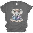 Cute Elephant Reading Universe Book Unisex Jersey T-Shirt Cute Elephant Reading Universe Book Unisex Jersey T-Shirt