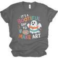 Cute Ghost Book Halloween Spooky Boo School Art Teacher Unisex Jersey T-Shirt Cute Ghost Book Halloween Spooky Boo School Art Teacher Unisex Jersey T-Shirt