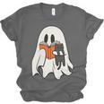 Cute Ghost Cat Reading Book Spooky Season Halloween Costume Unisex Jersey T-Shirt Cute Ghost Cat Reading Book Spooky Season Halloween Costume Unisex Jersey T-Shirt