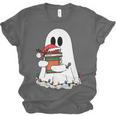 Cute Ghost Holding Books Bookish Christmas Unisex Jersey T-Shirt