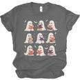 Cute Ghost Reading Book Lovers Halloween Ghost Unisex Jersey T-Shirt