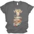 Cute Giraffe With Book Floral Bookworm Librarian Book Lover Unisex Jersey T-Shirt Cute Giraffe With Book Floral Bookworm Librarian Book Lover Unisex Jersey T-Shirt