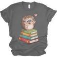 Cute Hedgehog Reading Books Animal Lover Reader Bookworm Unisex Jersey T-Shirt Cute Hedgehog Reading Books Animal Lover Reader Bookworm Unisex Jersey T-Shirt