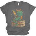Cute Kawaii Dragon Fantasy Book Lover Book Nerd Unisex Jersey T-Shirt