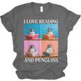 Cute Penguin Reading Book School Librarian Teacher Student Unisex Jersey T-Shirt