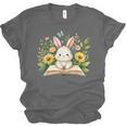 Cute Rabbit And Book Women Girls Reading Book Rabbit Lover Unisex Jersey T-Shirt Cute Rabbit And Book Women Girls Reading Book Rabbit Lover Unisex Jersey T-Shirt