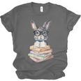 Cute Reading Bunny With Glasses Books Reader Book Bookworm Unisex Jersey T-Shirt Cute Reading Bunny With Glasses Books Reader Book Bookworm Unisex Jersey T-Shirt