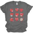 Cute Reading Hearts Valentine Day Book Lover Teacher Student Unisex Jersey T-Shirt