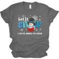 Cute Snowman Let It Snow I Have Books Reader Unisex Jersey T-Shirt Cute Snowman Let It Snow I Have Books Reader Unisex Jersey T-Shirt