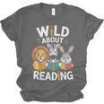 Cute Wildlife Zoo Animals For Book Reader Bookworms Unisex Jersey T-Shirt Cute Wildlife Zoo Animals For Book Reader Bookworms Unisex Jersey T-Shirt