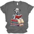 Dalmatian Reading Books Matching Bookworm Readers Librarian Unisex Jersey T-Shirt