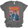 Dead Roast Coffee Comic Book Cover Style Skeleton Barista Unisex Jersey T-Shirt