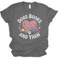 Dogs Books And Yarn Crocheting Unisex Jersey T-Shirt Dogs Books And Yarn Crocheting Unisex Jersey T-Shirt
