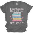 I Don't Always Read Smut Books Smutt Bookish Smutty Book Unisex Jersey T-Shirt