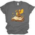 Dragon Fantasy Book Lover Bookish Reader Bookworm Wildflower Unisex Jersey T-Shirt Dragon Fantasy Book Lover Bookish Reader Bookworm Wildflower Unisex Jersey T-Shirt