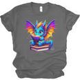 Dragon Reading a Book Bookworm Book Unisex Jersey T-Shirt
