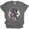 Dragon Reading A Book Cute Bookworm Book Lover Unisex Jersey T-Shirt