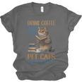 Drink Coffee Read Books Pet Cats Be Happy Bookworm Unisex Jersey T-Shirt