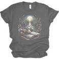 Duck Reading Book Full Moon Lake Scenery Unisex Jersey T-Shirt