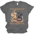 Easily Distracted By Books & Dragons Librarian Book Lover Unisex Jersey T-Shirt