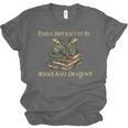 Easily Distracted By Books And Dragons Graphic Unisex Jersey T-Shirt Easily Distracted By Books And Dragons Graphic Unisex Jersey T-Shirt