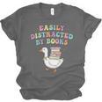 Easily Distracted By Books Silly-Goose Bookish Library Read Unisex Jersey T-Shirt Easily Distracted By Books Silly-Goose Bookish Library Read Unisex Jersey T-Shirt