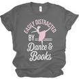 Easily Distracted By Dance And Books Ballet Fun Unisex Jersey T-Shirt