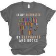 Easily Distracted By Elephants And Books Elephant Unisex Jersey T-Shirt Easily Distracted By Elephants And Books Elephant Unisex Jersey T-Shirt