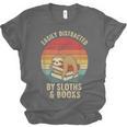 Easily Distracted By Sloths And Books Unisex Jersey T-Shirt Easily Distracted By Sloths And Books Unisex Jersey T-Shirt