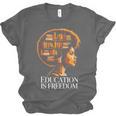 Education Is Freedom Afro Woman Book Illustration Unisex Jersey T-Shirt