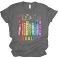 Equality Books Peace Love Compassion LGBT Gay Lesbian Pride Unisex Jersey T-Shirt Equality Books Peace Love Compassion LGBT Gay Lesbian Pride Unisex Jersey T-Shirt