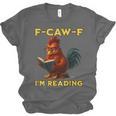 F-CAW-F I'm Reading Chicken Book Lover Introvert Meme Unisex Jersey T-Shirt