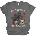 F-CAW-F I'm Reading Crow Book Lover Introvert Meme Unisex Jersey T-Shirt