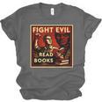 Fight Evil Read Books Propaganda Poster Unisex Jersey T-Shirt