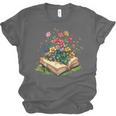 Floral Book Bloom Wildflowers Literature Nature Fantasy Unisex Jersey T-Shirt Floral Book Bloom Wildflowers Literature Nature Fantasy Unisex Jersey T-Shirt