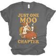 Floral Cow Reading Pun Just One More Chapter Cozy Book Lover Unisex Jersey T-Shirt